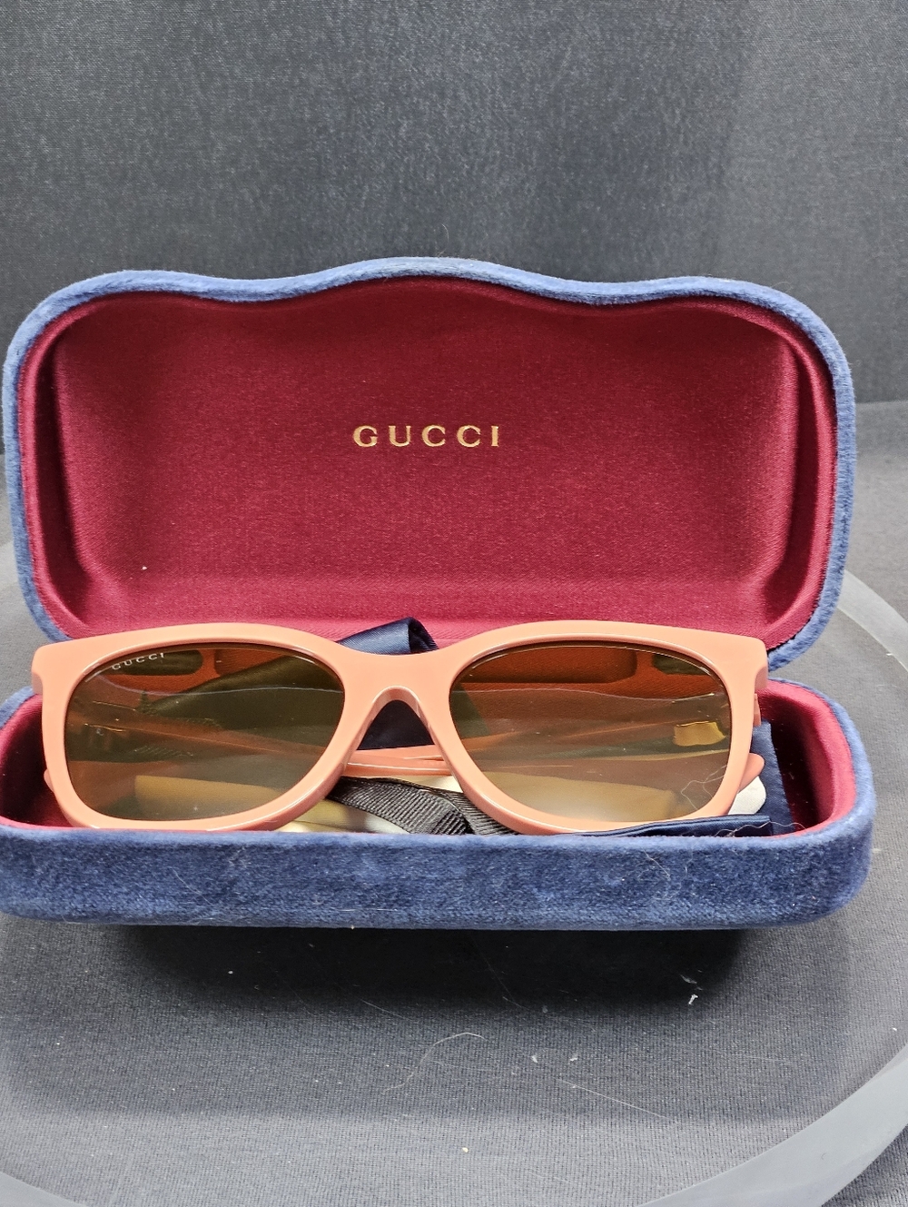 GUCCI GG1071S 001 Pink DUSTY ROSE Cat Eye 55 mm Women's Sunglasses